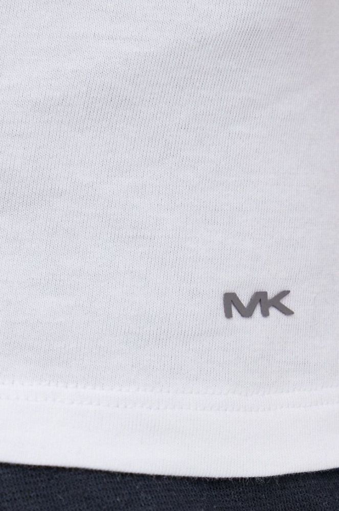Бавовняна футболка MICHAEL Michael Kors колір білий однотонна фото 5
