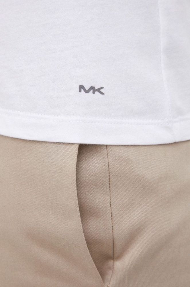 Бавовняна футболка Michael Kors колір білий однотонна фото 5