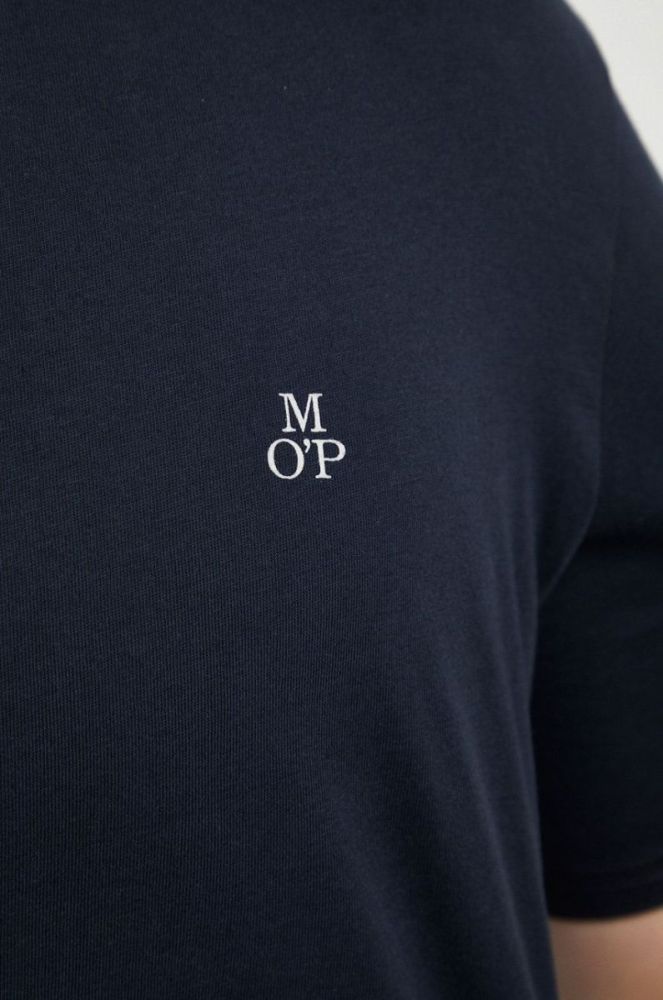 Бавовняна футболка Marc O'Polo колір синій однотонний фото 5