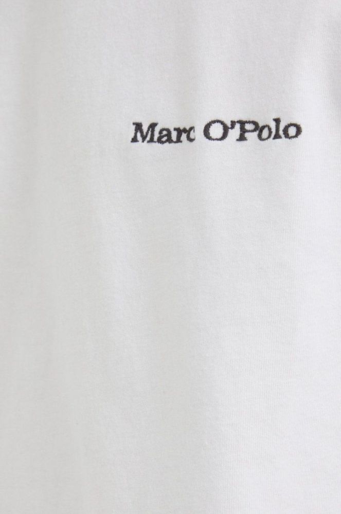 Бавовняна футболка Marc O'Polo колір білий з аплікацією фото 5