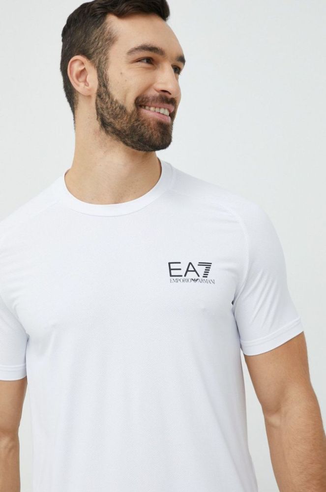 Футболка EA7 Emporio Armani чоловічий колір білий однотонний (2886496) фото 5