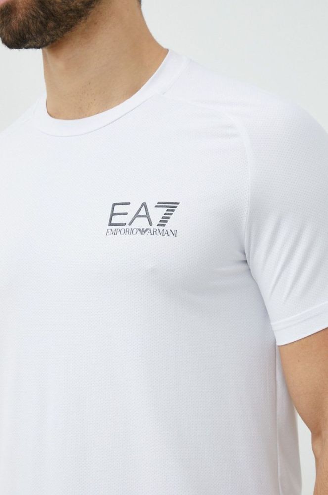 Футболка EA7 Emporio Armani чоловічий колір білий однотонний (2886496) фото 6