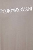 Бавовняна футболка Emporio Armani колір бежевий з принтом