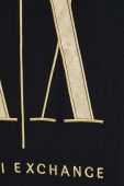 Бавовняна футболка Armani Exchange колір чорний з аплікацією (2956973)