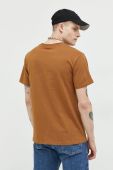 Бавовняна футболка Solid колір коричневий однотонний
