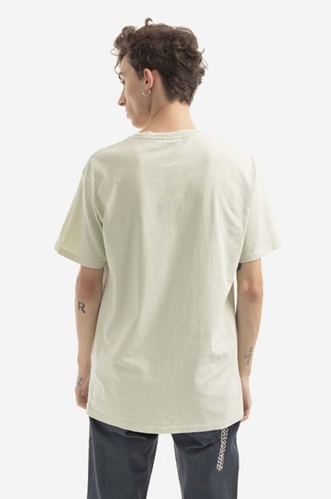 Бавовняна футболка HUF Dyed T-Shirt колір зелений з принтом TS01807-GREEN фото 3