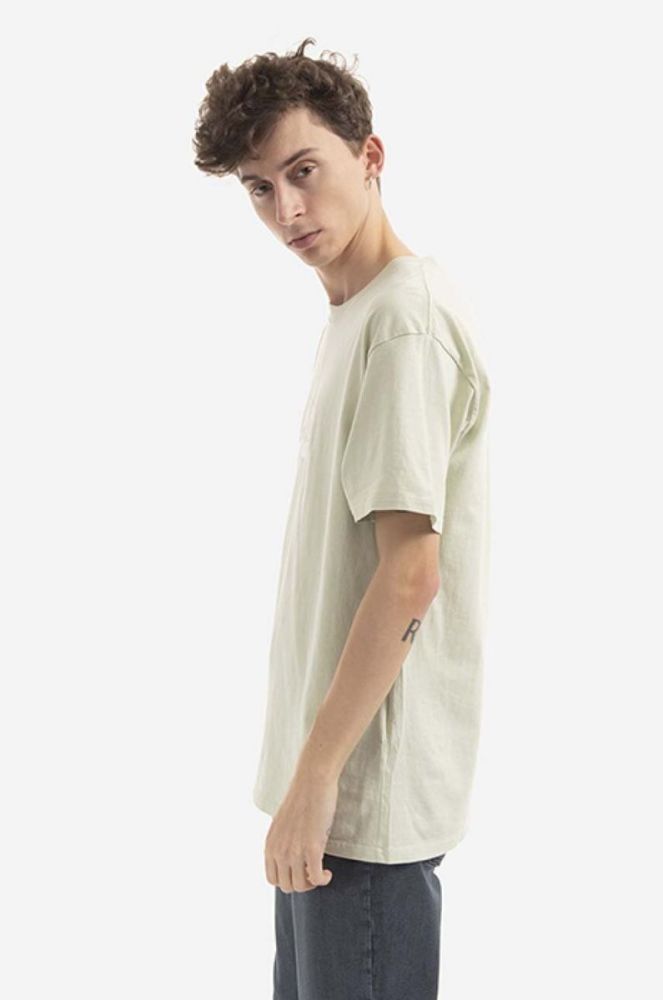 Бавовняна футболка HUF Dyed T-Shirt колір зелений з принтом TS01807-GREEN фото 5