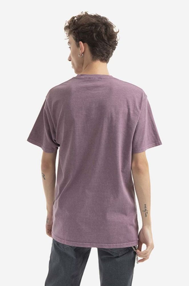 Бавовняна футболка HUF Dyed T-Shirt колір фіолетовий з принтом TS01807-GREEN фото 3