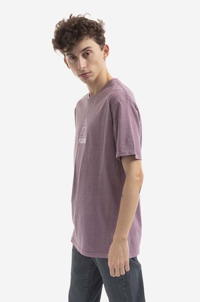 Бавовняна футболка HUF Dyed T-Shirt колір фіолетовий з принтом TS01807-GREEN фото 5