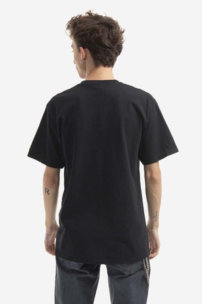 Бавовняна футболка HUF Party Line T-Shirt колір чорний з принтом фото 3