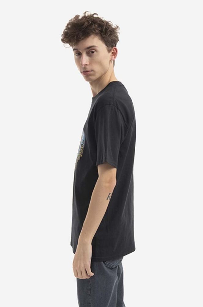 Бавовняна футболка HUF Party Line T-Shirt колір чорний з принтом фото 5