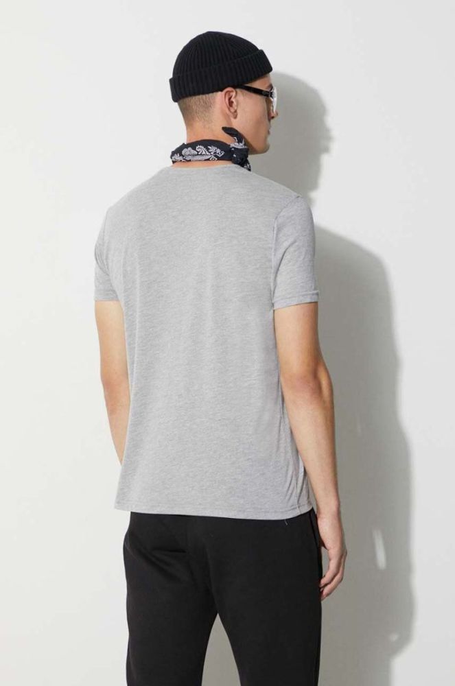 Футболка Alpha Industries чоловічий колір сірий з принтом 188505.17-grey фото 3