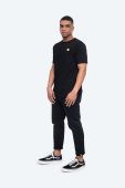 Бавовняна футболка Wood Wood Ace Double A колір чорний з аплікацією 10005700.2222-NAVY