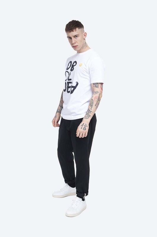 Бавовняна футболка Wood Wood Ace T shirt колір білий з принтом 10115705.2222-BRIGHTW фото 2