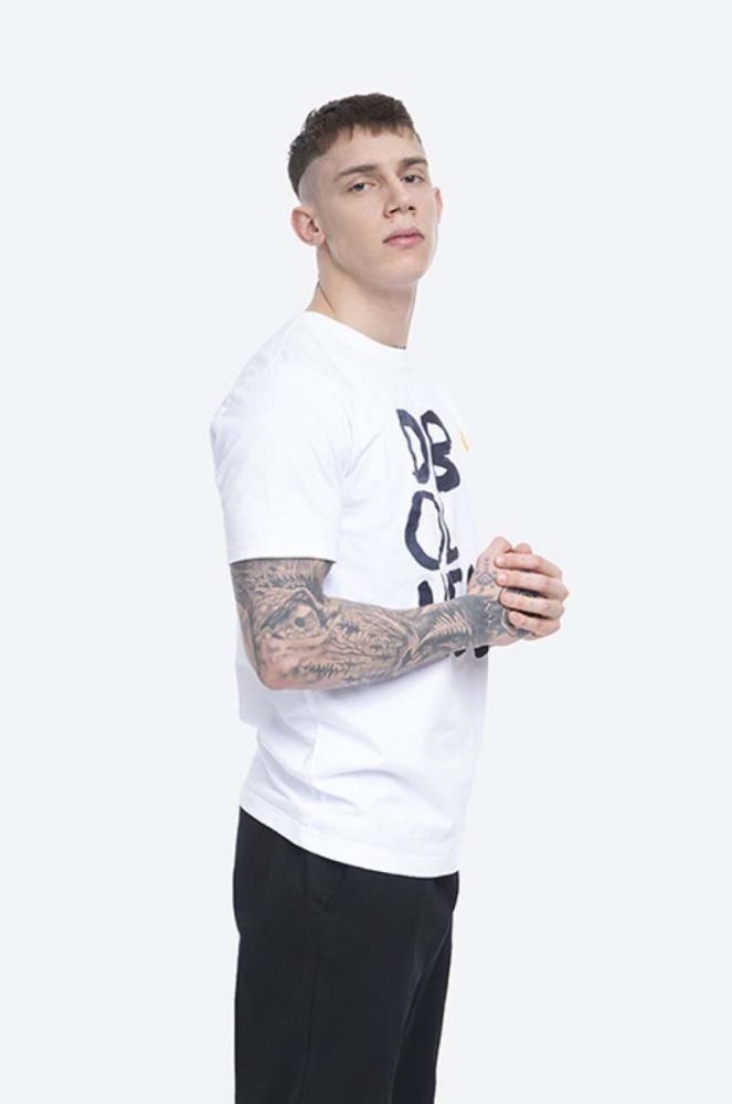Бавовняна футболка Wood Wood Ace T shirt колір білий з принтом 10115705.2222-BRIGHTW фото 5