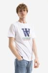 Бавовняна футболка Wood Wood Ace Typo T-shirt колір білий з принтом 10285700.2222-WHITE