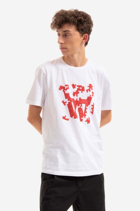 Бавовняна футболка Wood Wood Ace Puzzle T-shirt колір білий з принтом 10295703.2222-WHITE