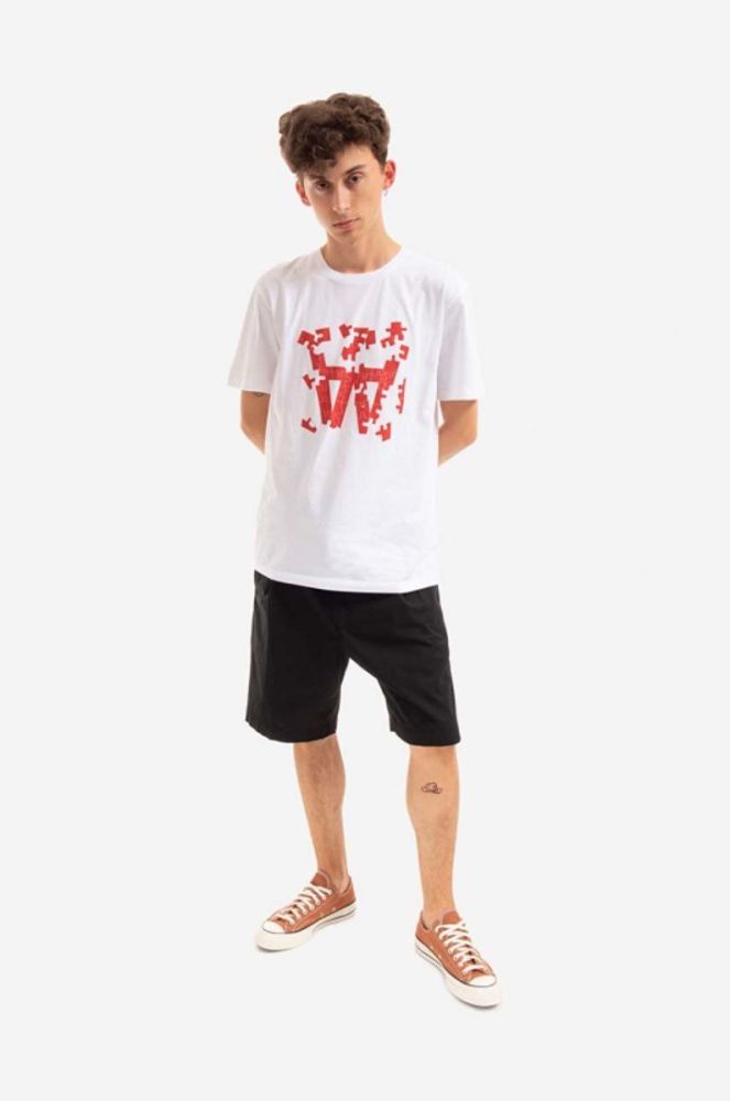 Бавовняна футболка Wood Wood Ace Puzzle T-shirt колір білий з принтом 10295703.2222-WHITE фото 2