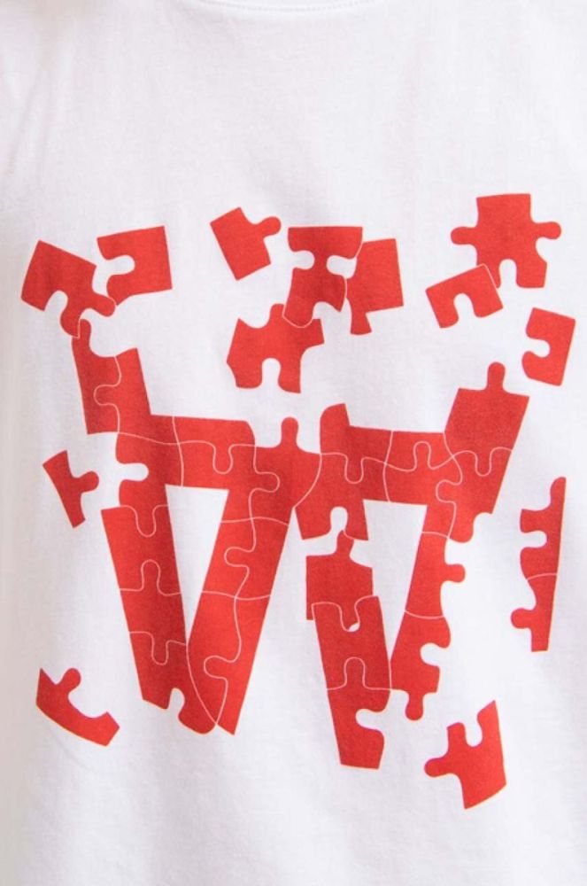 Бавовняна футболка Wood Wood Ace Puzzle T-shirt колір білий з принтом 10295703.2222-WHITE фото 4