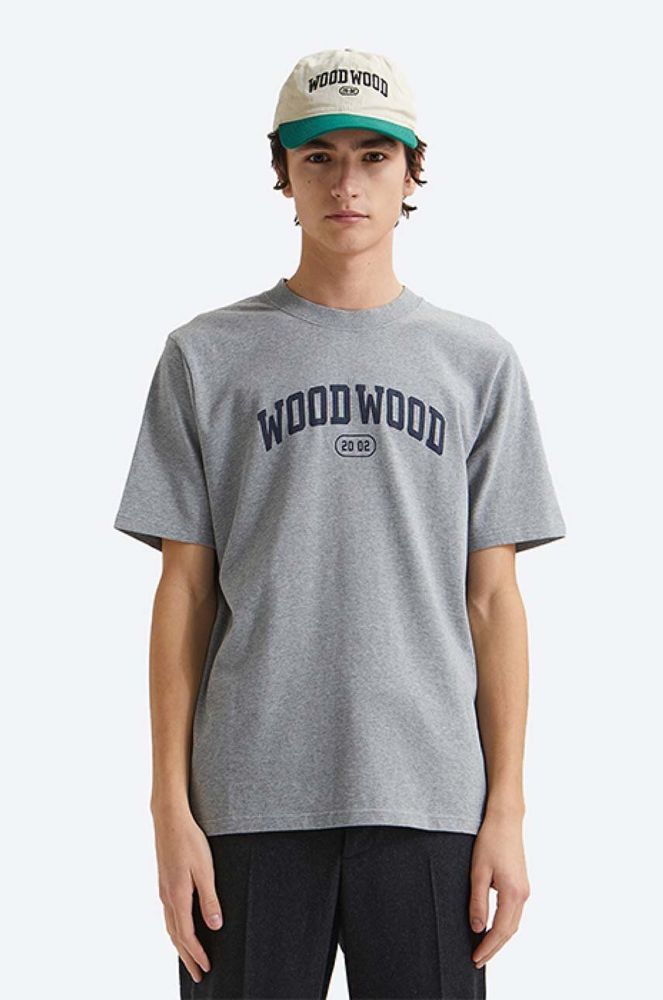 Бавовняна футболка Wood Wood Bobby IVY T-shirt колір сірий з принтом 12135703.2489-GREYMEL