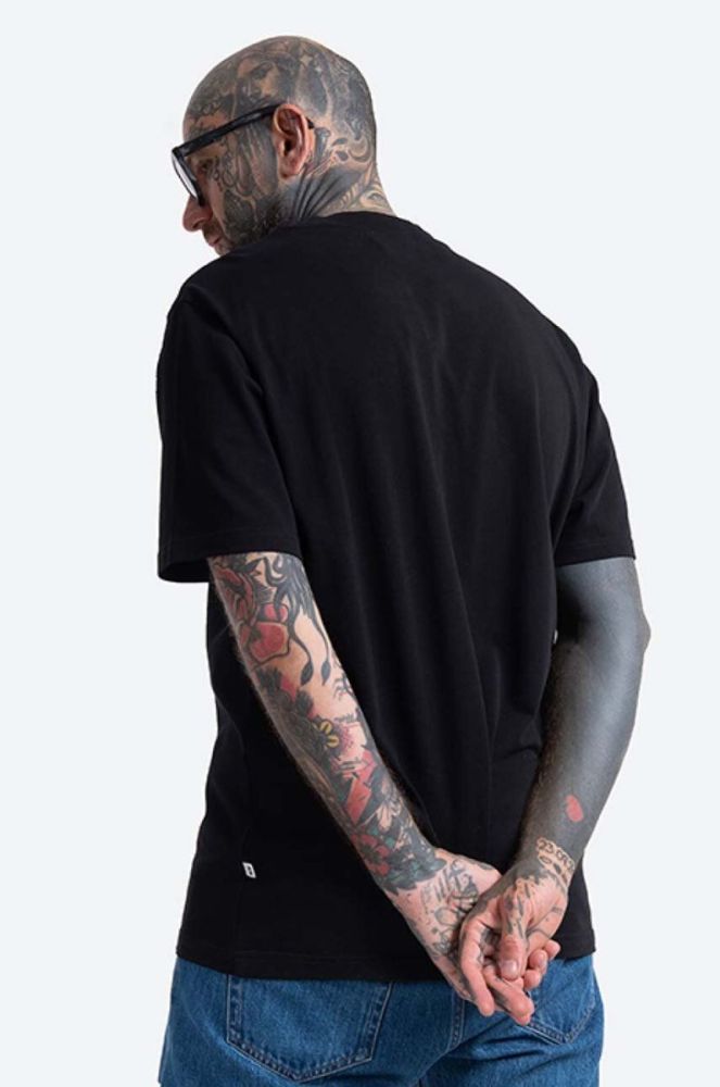 Бавовняна футболка Wood Wood Bobby IVY T-shirt колір чорний з принтом 12135703.2489-GREYMEL фото 3