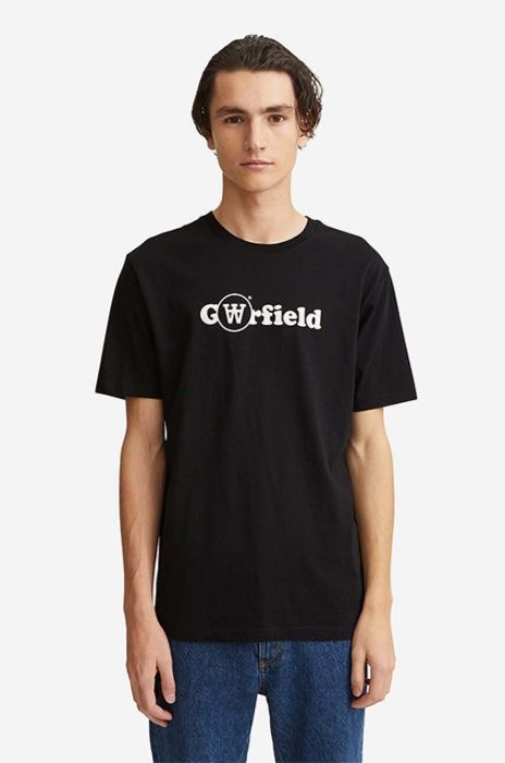 Бавовняна футболка Wood Wood Ace x Garfield колір чорний з принтом 30045707.2222-BLACK