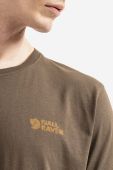 Бавовняна футболка Fjallraven Tornetrask колір зелений з принтом F87314-560