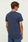 Бавовняна футболка Samsoe Samsoe колір синій однотонний (3448589)