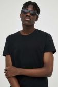 Бавовняна футболка Samsoe Samsoe колір чорний однотонний (3246778)