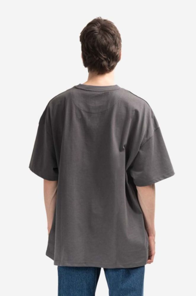 Бавовняна футболка Karl Kani Small Signature Heavy Jersey колір сірий з аплікацією 6037281-GREY фото 3