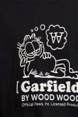 Бавовняна футболка Wood Wood X Garfield колір чорний з принтом 30045702.2222-BLACK