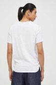 Бавовняна футболка American Vintage колір білий меланж