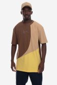 Бавовняна футболка Karl Kani Signature Block Tee колір коричневий візерунок 6037512-BROWN