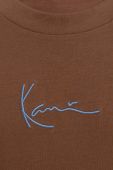 Бавовняна футболка Karl Kani Signature Block Tee колір коричневий візерунок 6037512-BROWN