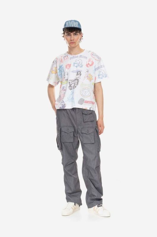 Бавовняна футболка Guess Aop Tee колір білий візерунок M3GI06.KBB50-F0C9