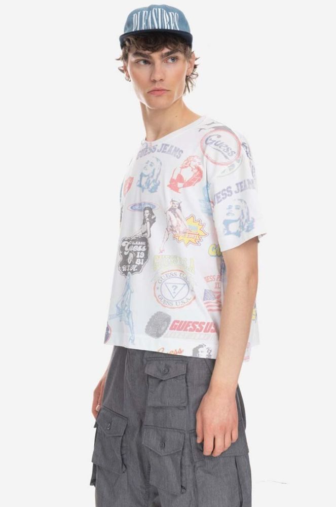 Бавовняна футболка Guess Aop Tee колір білий візерунок M3GI06.KBB50-F0C9 фото 10