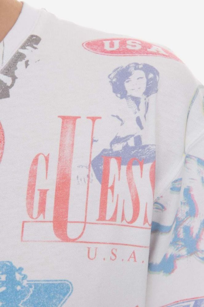 Бавовняна футболка Guess Aop Tee колір білий візерунок M3GI06.KBB50-F0C9 фото 6