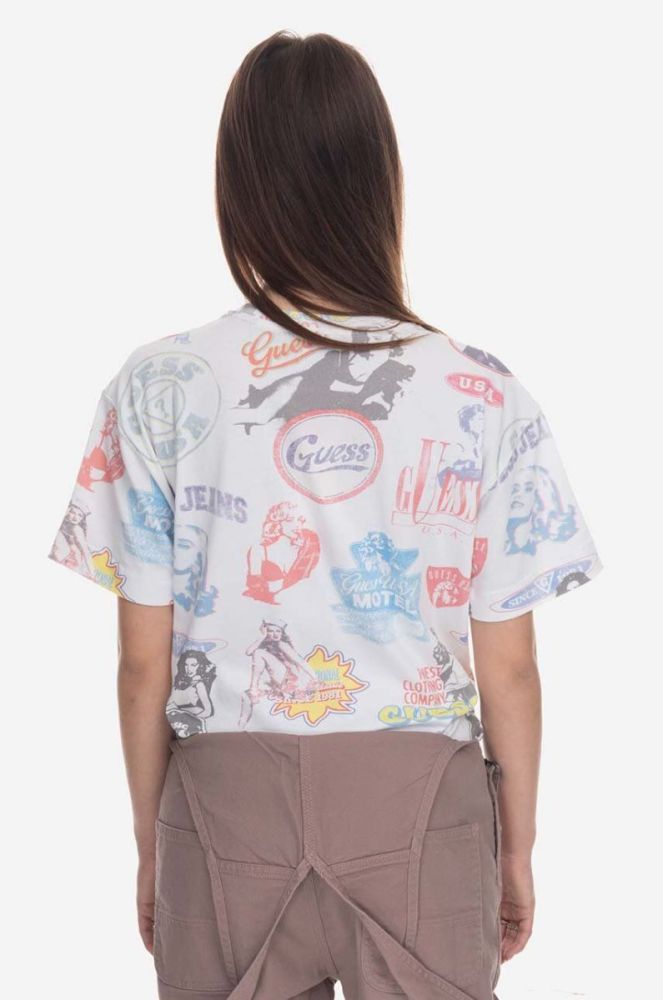 Бавовняна футболка Guess Aop Tee колір білий візерунок M3GI06.KBB50-F0C9 фото 9