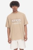 Футболка Guess Washed Grid Logo Tee чоловіча колір бежевий з принтом M3GI31.K9XF3-F13Q