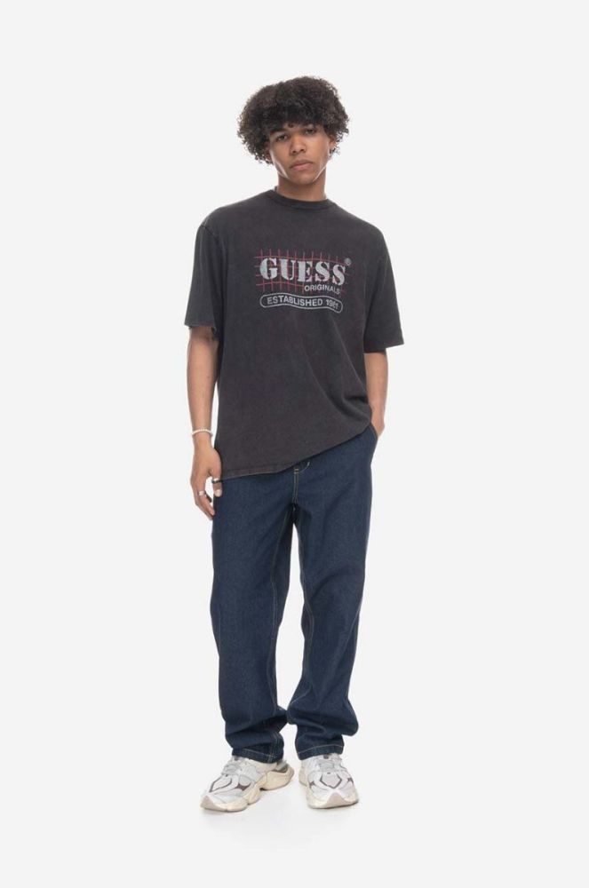 Футболка Guess Washed Grid Logo Tee чоловіча колір чорний з принтом M3GI31.K9XF3-F13Q фото 5