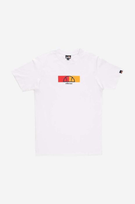 Бавовняна футболка Ellesse колір білий з принтом SHR17633-WHITE