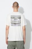 Бавовняна футболка Ellesse колір бежевий з принтом SHR17785-WHITE