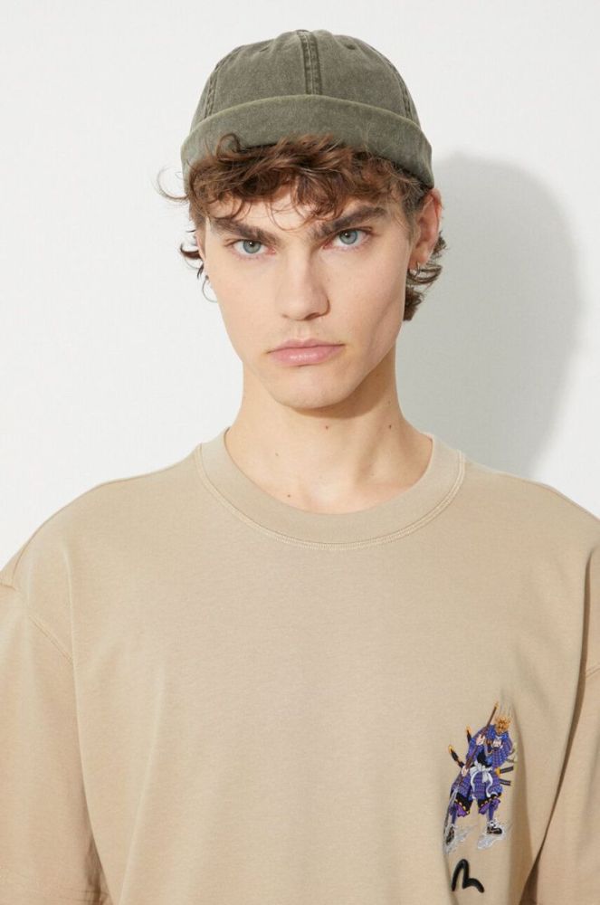 Футболка Evisu 2ESHTM3TS578LFCT чоловіча колір бежевий з принтом 2ESHTM3TS578LFCT-DUST фото 5