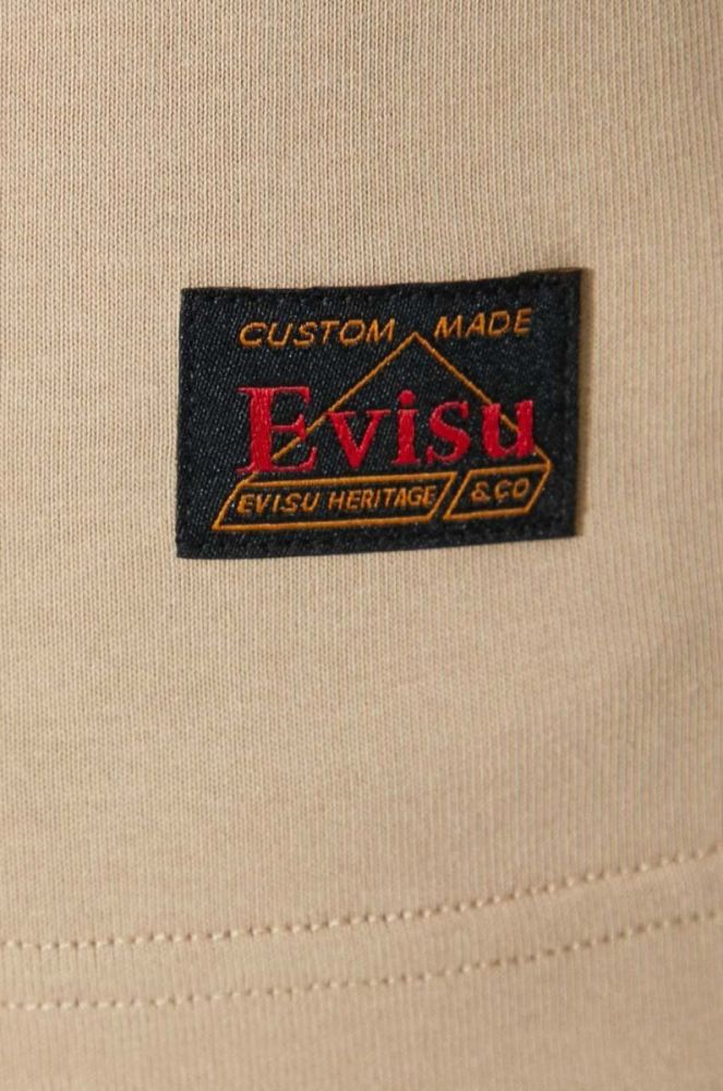 Футболка Evisu 2ESHTM3TS578LFCT чоловіча колір бежевий з принтом 2ESHTM3TS578LFCT-DUST фото 6