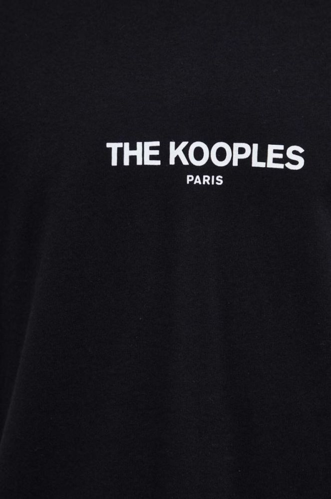 Футболка The Kooples чоловічий колір чорний з принтом фото 5