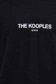 Футболка The Kooples чоловічий колір чорний з принтом