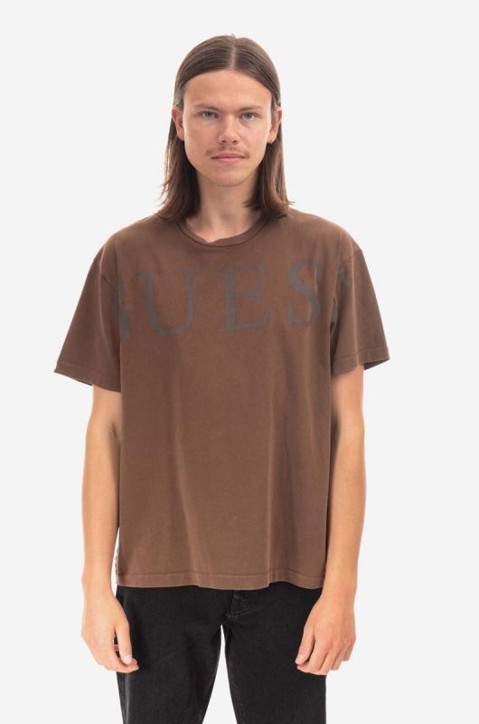 Бавовняна футболка Guess колір коричневий візерунок M2BI05.KBB50-A118 фото 2