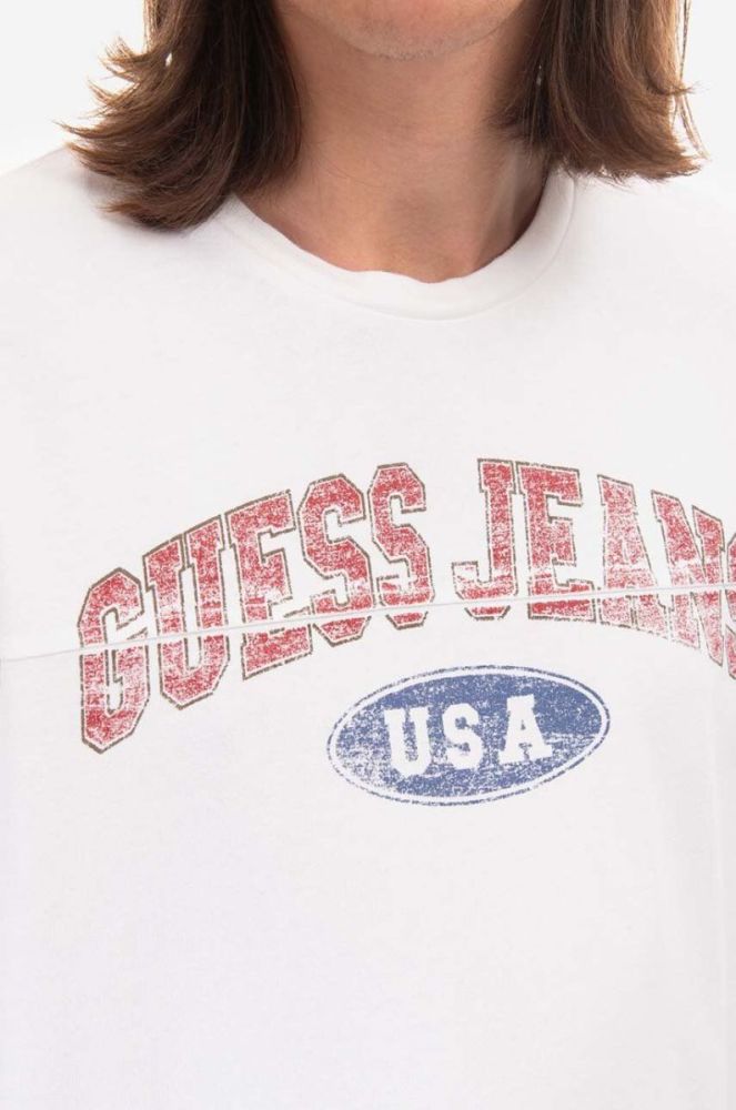 Бавовняна футболка Guess колір білий візерунок M2BI06.KBB50-G046 фото 6