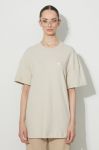 Бавовняна футболка PinqPonq колір бежевий однотонна