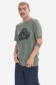 Футболка Fjallraven колір зелений з принтом F84117.614-614